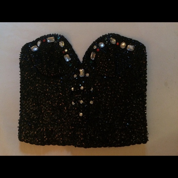 Vintage sequin bustier - Picture 2 of 7
